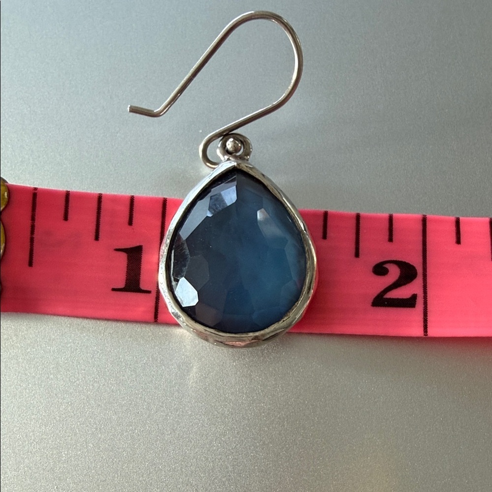 Ippolita Wonderland Earrings Teardrop Doublet Sterling Silver & Deep Blue Stone - Picture 12 of 12